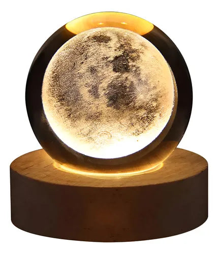 Luna 3D de Cristal